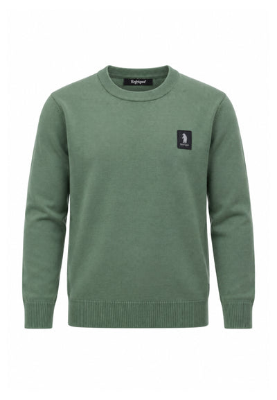Refrigue MAGLIONE VERDE GIROCOLLO CON MINI LOGO Bambini e ragazzi 2831W00079.VER_