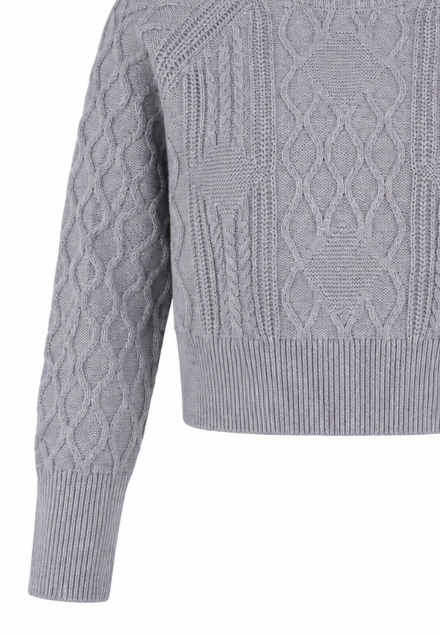 Roy Roger's magliONE GRIGIO CROP CON TRECCIE 3D Bambini e ragazzi RH157/00.GRIG_