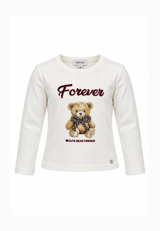 Kocca Junior completo tshirt panna e gonna pie-de-poule Bambina e Ragazza joe+wedalin.panna_