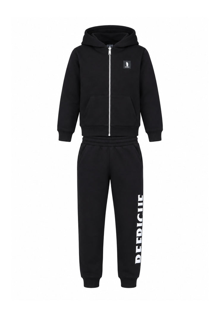 Refrigue FELPA NERA CON ZIP E CAPPUCCIO Bambini e ragazzi 2831T00076.NE_