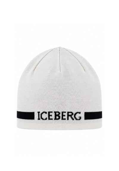 ICEBERGS CAPPELLO PANNA CON FASCIA E LOGO NERI Bambini e ragazzi CAICE7300J.PANNA_