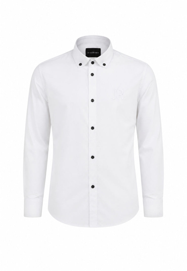 John Richmond camicia BIANCA CON BOTTONI A CONTRASTO Bambini e ragazzi rba26102ca.bia_