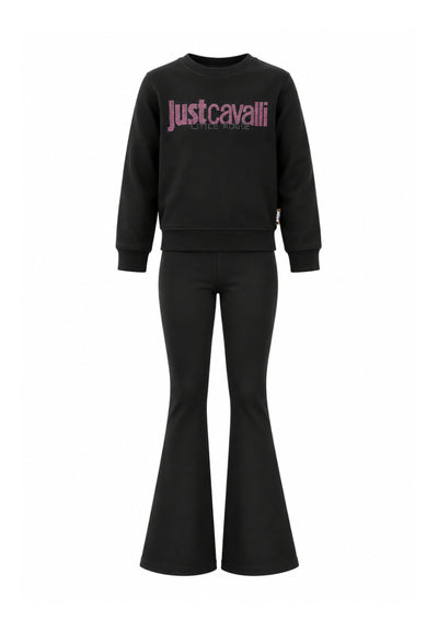 JUST CAVALLI completo nero con felpa e leggings Bambine e ragazze jga26174fe.ne_