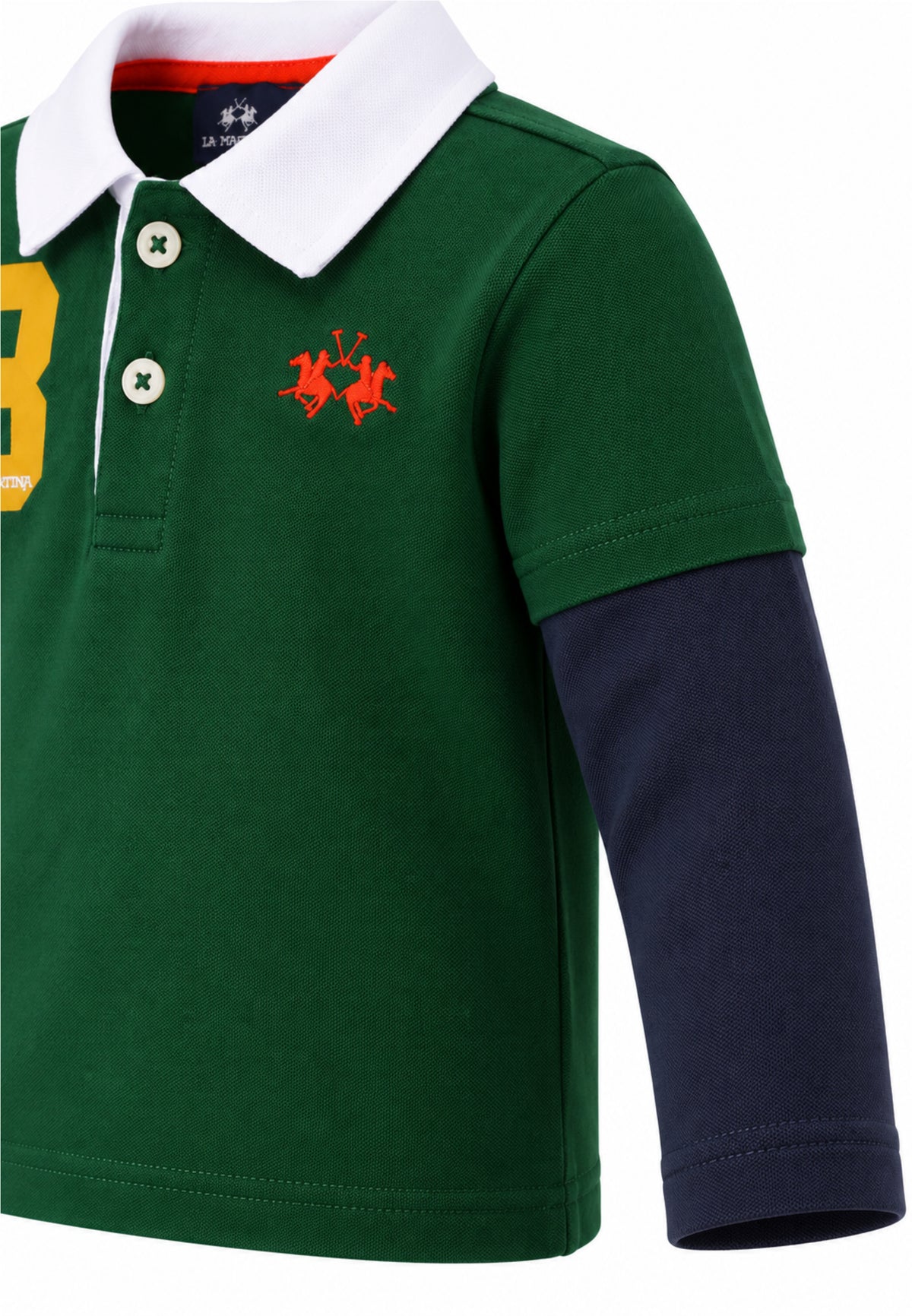LA MARTINA POLO VERDE COLOR BLOCK Bambini e ragazzi MAB0088.VER_