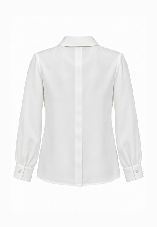 Kocca Junior camicia panna con fiocco sul colletto Bambina e Ragazza wartin.panna_