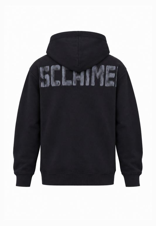 Disclaimer FELPA NERA CON CAPPUCCIO E MAXI LOGO SUL RETRO Bambini e ragazzi 26IDK59101.NE_