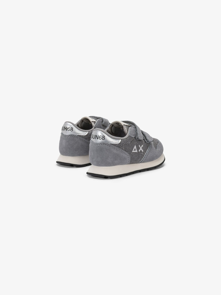 Sun68 scarpe grigie bambina con glitter logo sul lato