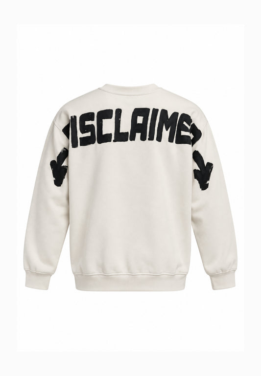 Disclaimer FELPA PANNA CON MINI LOGO DAVANTI E MAXI LOGO RETRO Bambini e ragazzi 26IDK59100.PANNA_