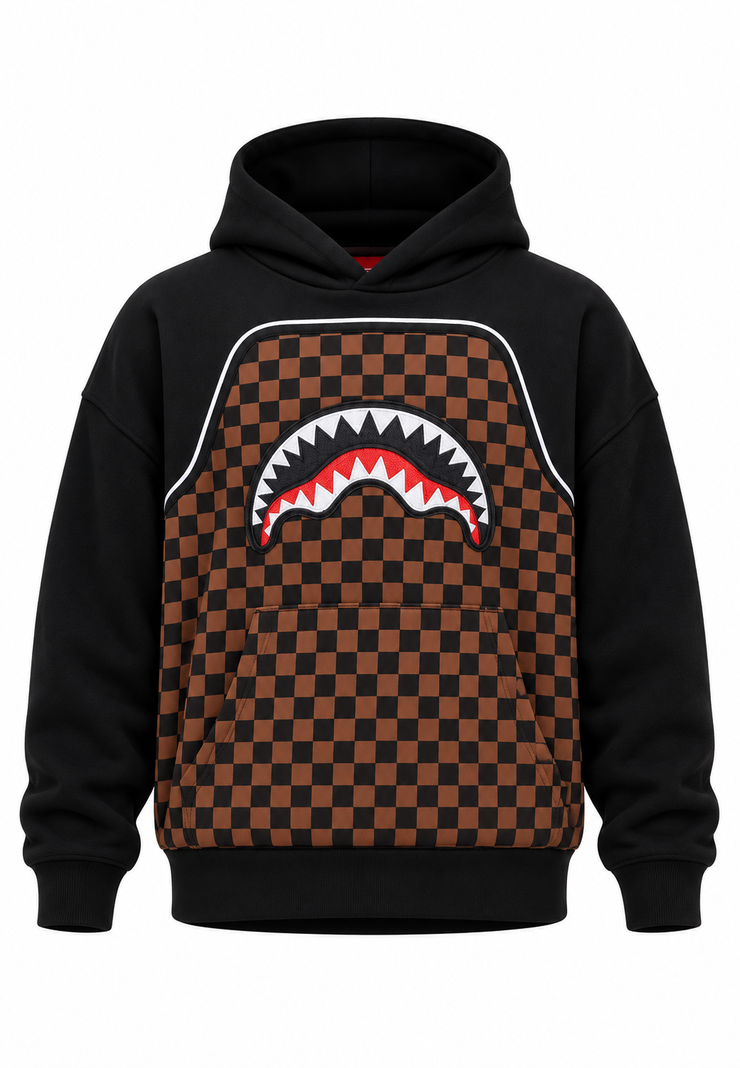 Sprayground felpa nera marrone bambino fronte intero