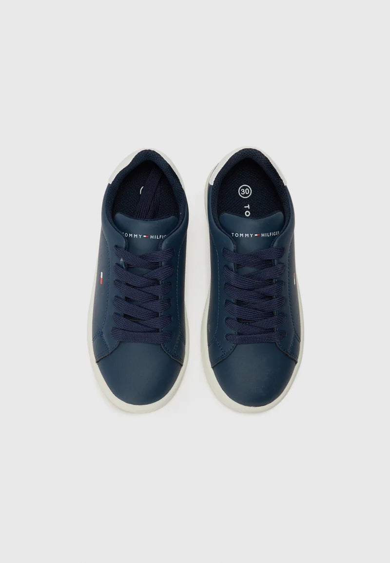 TOMMY HILFIGER SCARPE BLU CON LACCI ABBINATI E SUOLA BIANCA Bambini e ragazzi 92-T3X9-34073-1355X007.BLU_