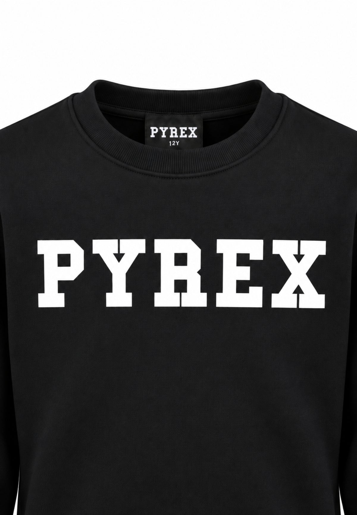 Pyrex TUTA NERA CON FELPA A GIROCOLLO E MAXI LOGO Bambini e ragazzi 26IPK46204.NE_