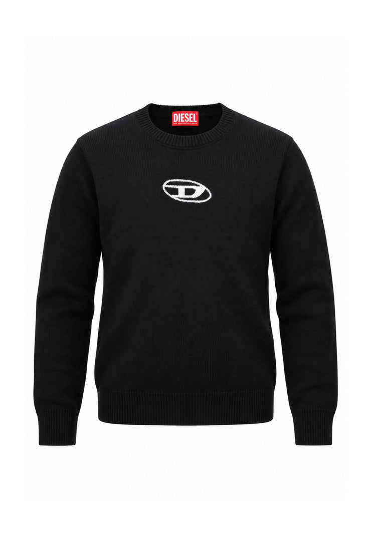 Diesel MAGLIONCINO NERO CON LOGO CENTRALE Bambini e ragazzi KLIMO.NE_