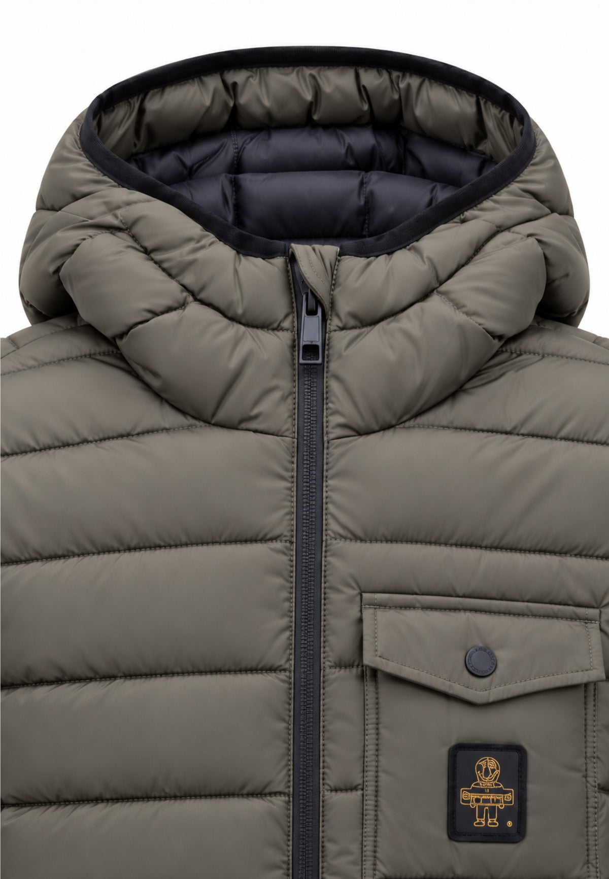REFRIGIWEAR GIUBBOTTO VERDE TRAPUNTATO CON CAPPUCCIO Uomo JOSH JACKET.VERDE_