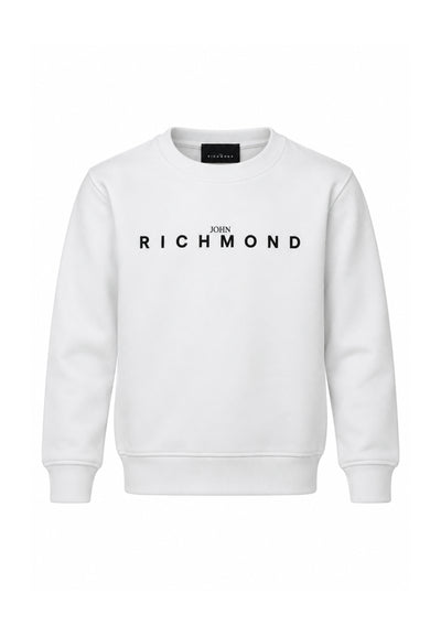 John Richmond FELPA NERA A GIROCOLLO CON LOGO NERO CENTRALE Bambini e ragazzi RBA26156FE.BIA_