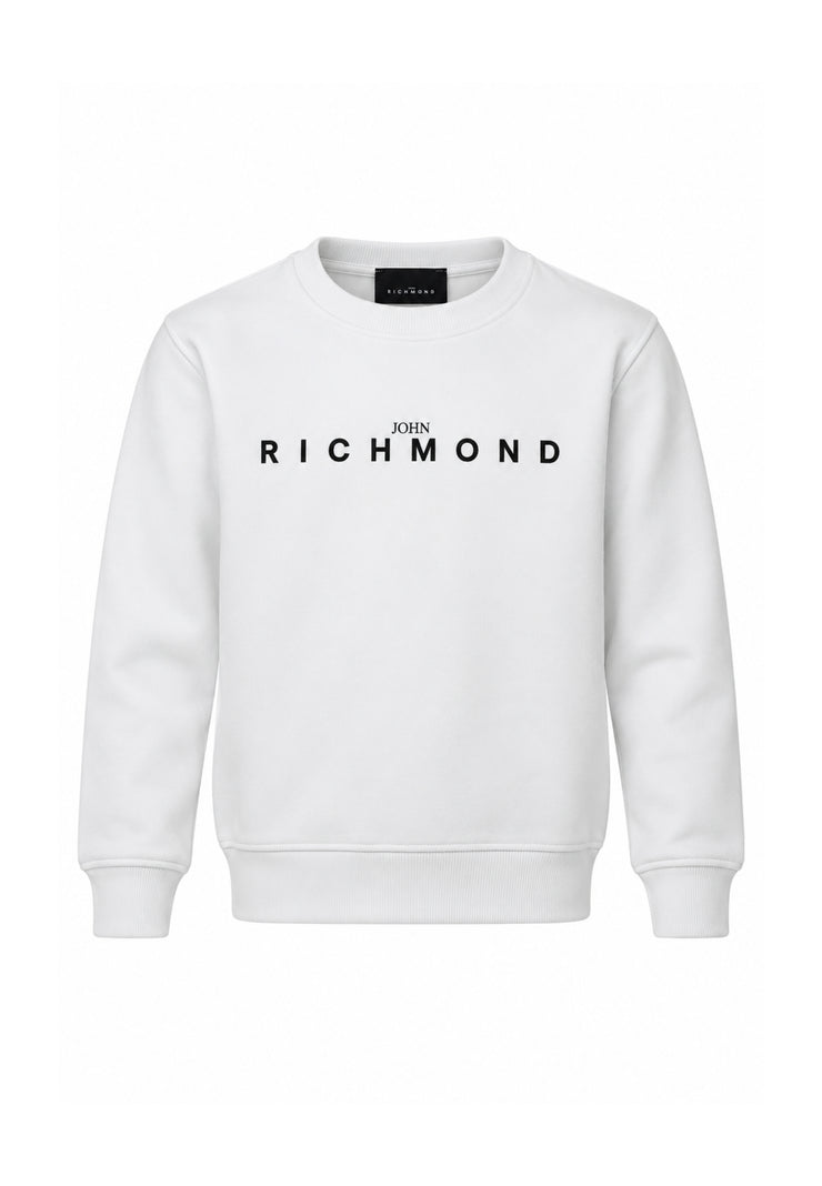 John Richmond FELPA NERA A GIROCOLLO CON LOGO NERO CENTRALE Bambini e ragazzi RBA26156FE.BIA_