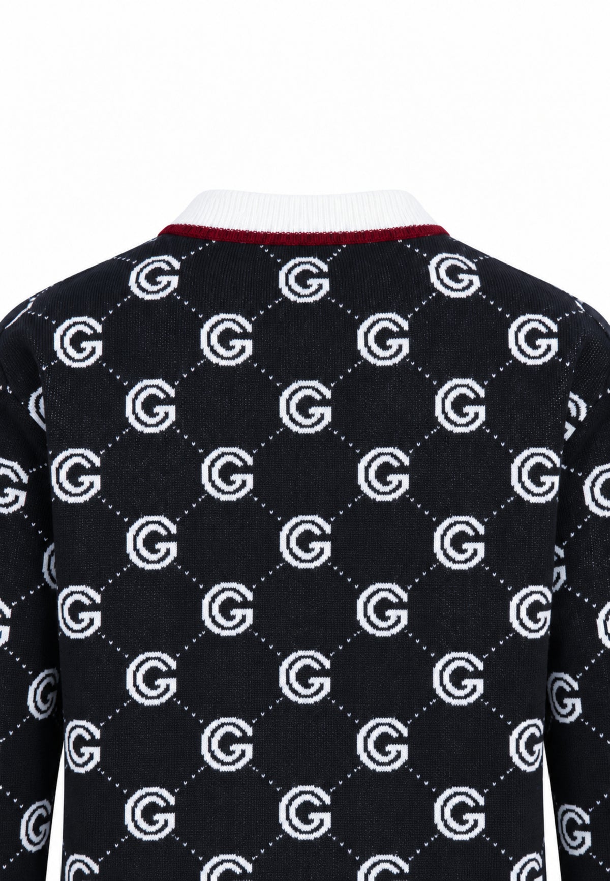 Gabriella Gucci CARDIGAN IN MAGLIA CON LOGO ALL OVER Bambine e ragazze GK340.NE_