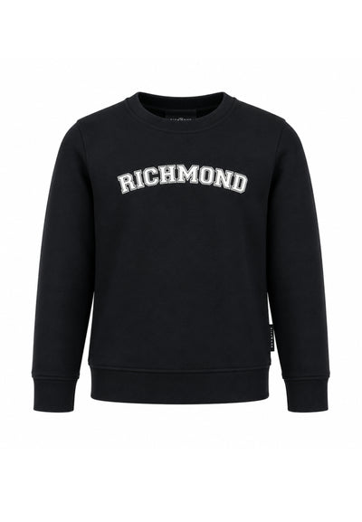 John Richmond felpa nera girocollo CON LOGO COLLEGE Bambini e ragazzi rba26175fe.ne_