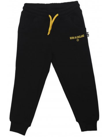 Completo bimbo John Richmond giallo e nero "Born in England" 3-36 mesi