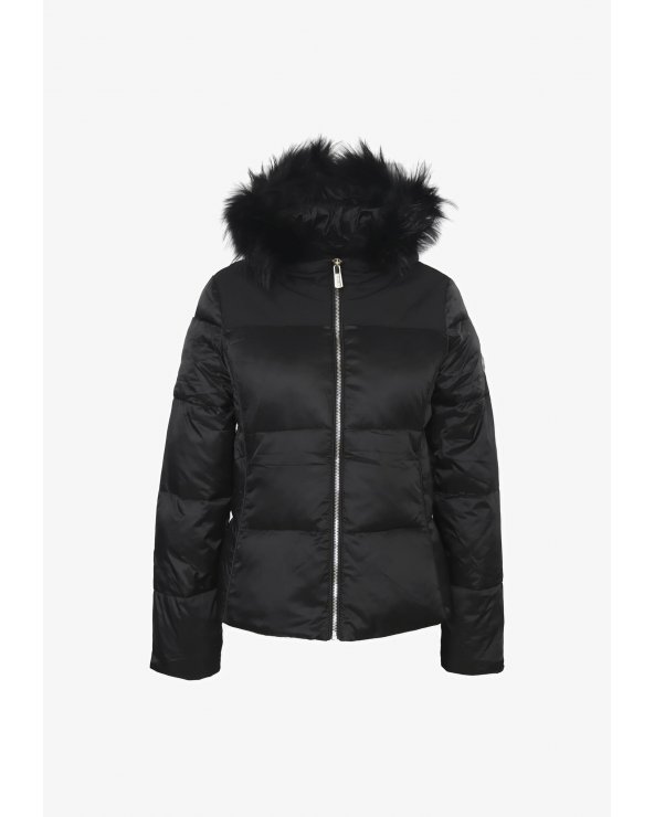 Piumino nero con pelliccia bambina 6-16 anni - Yess Zee Essenza