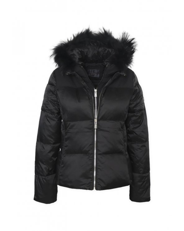 Piumino nero con pelliccia bambina 6-16 anni - Yess Zee Essenza
