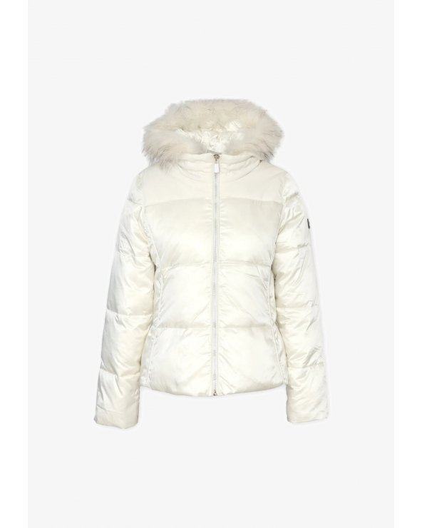 Piumino panna con pelliccia bambina 6-16 anni - Yess Zee Essenza