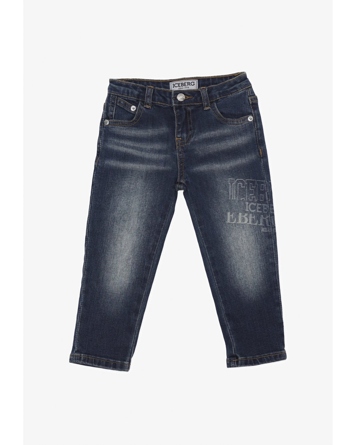Jeans Bambino Iceberg 6 Mesi - 6 Anni in Denim Blu con Dettagli Stile Moderno
