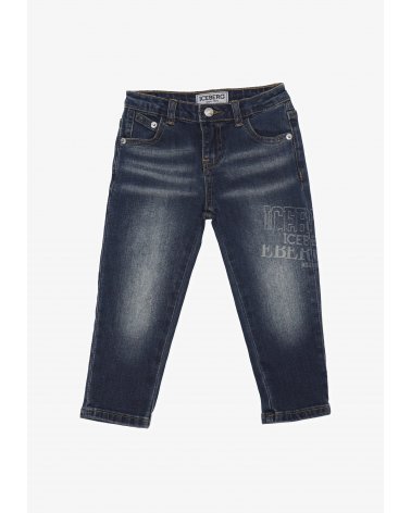 Jeans Bambino Iceberg 6 Mesi - 6 Anni in Denim Blu con Dettagli Stile Moderno