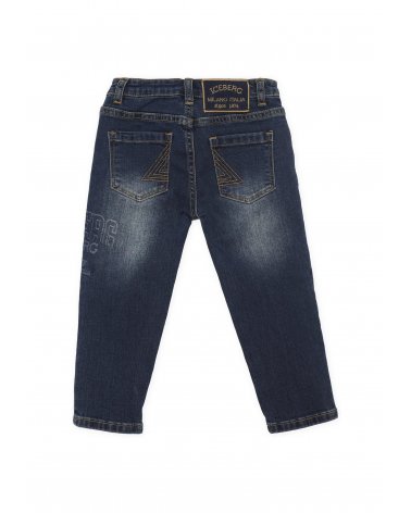 Jeans Bambino Iceberg 6 Mesi - 6 Anni in Denim Blu con Dettagli Stile Moderno