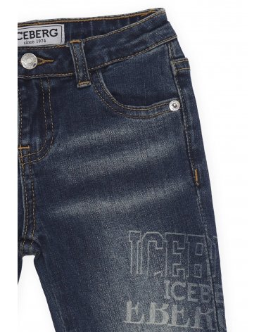 Jeans Bambino Iceberg 6 Mesi - 6 Anni in Denim Blu con Dettagli Stile Moderno