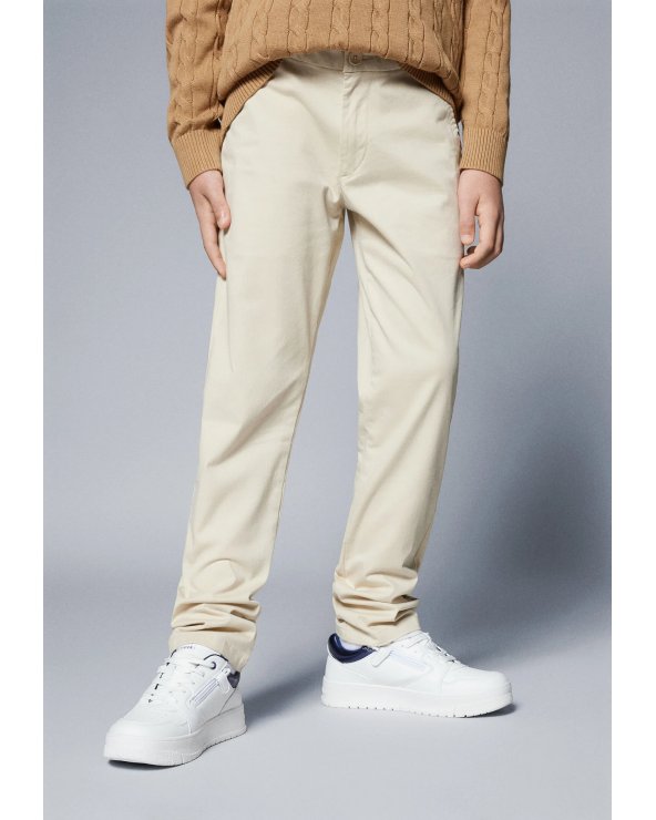 Pantalone Chino Tommy Hilfiger Beige Bambino