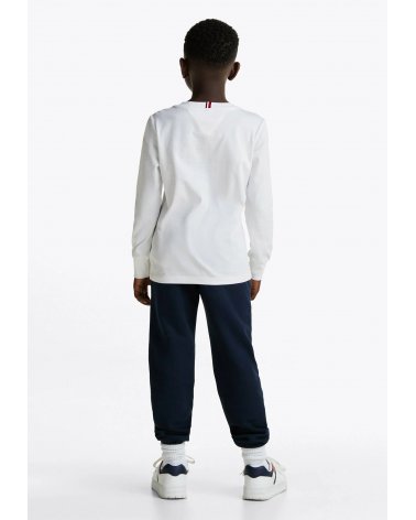 TOMMY HILFIGER T-shirt Maniche Lunghe Rossa Bambini e Ragazzi