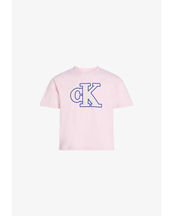 Tshirt rosa Calvin Klein bambina ragazza cropped primavera estate