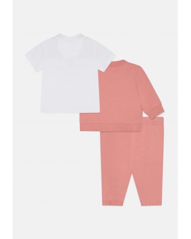 Completo Calvin Klein neonata rosa e bianco maniche lunghe e corte