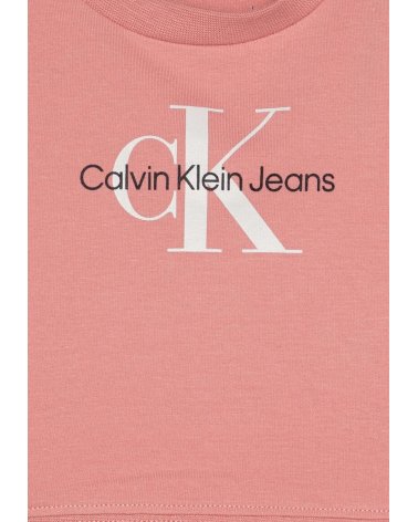 Completo Calvin Klein neonata rosa e bianco maniche lunghe e corte