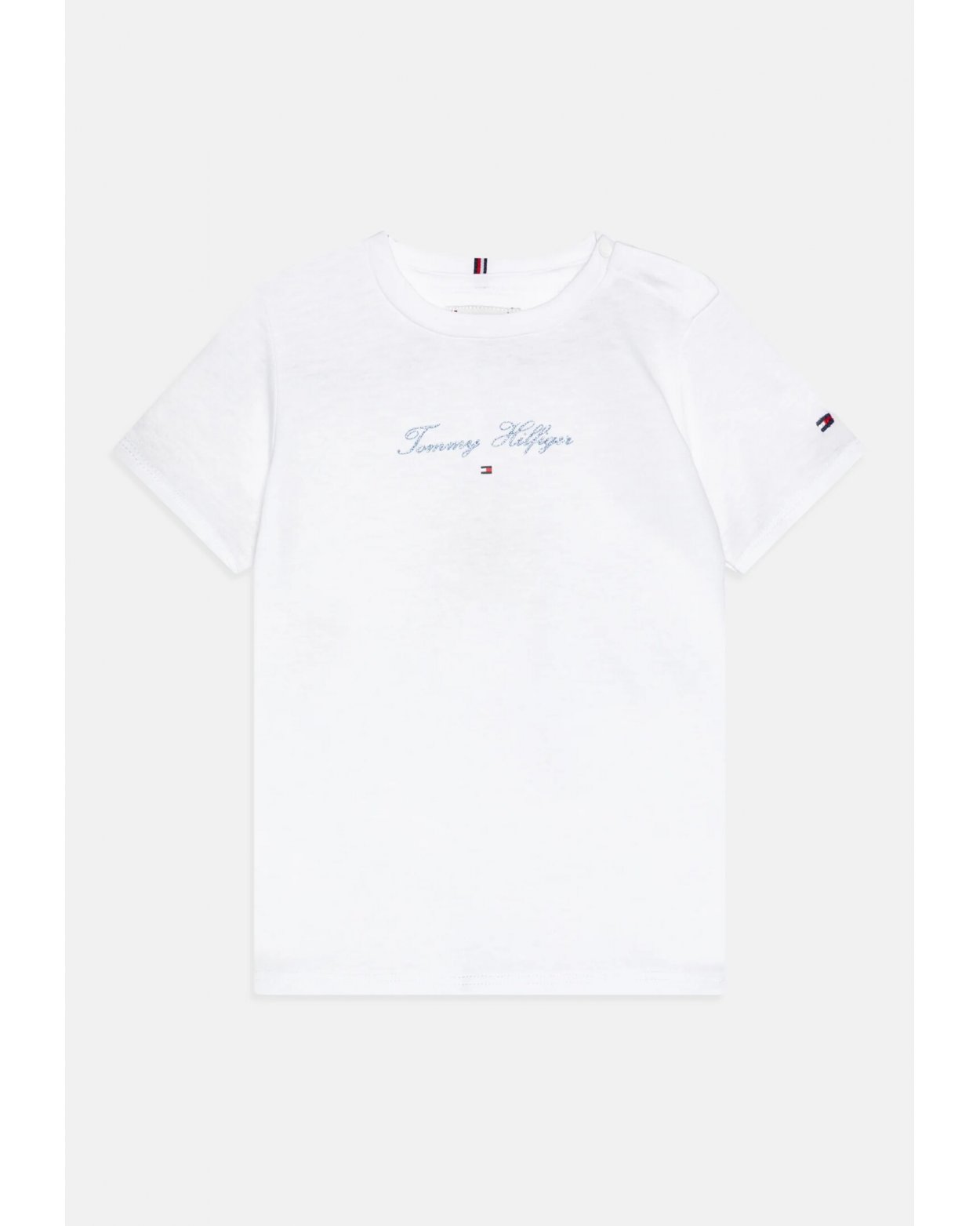 T-Shirt Bianca Bambina Tommy Hilfiger 3-16 Anni