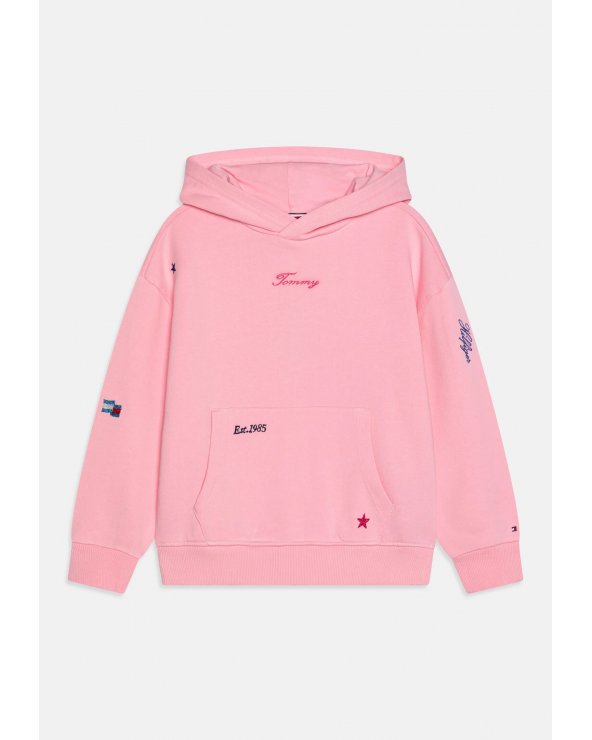 Felpa Rosa Bambina Tommy Hilfiger con Cappuccio 3-16 Anni