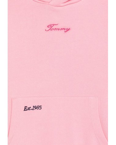 Felpa Rosa Bambina Tommy Hilfiger con Cappuccio 3-16 Anni