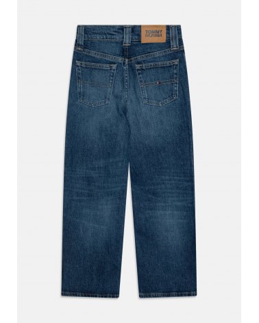 Jeans cinque tasche Tommy Hilfiger bambina ragazza blu denim