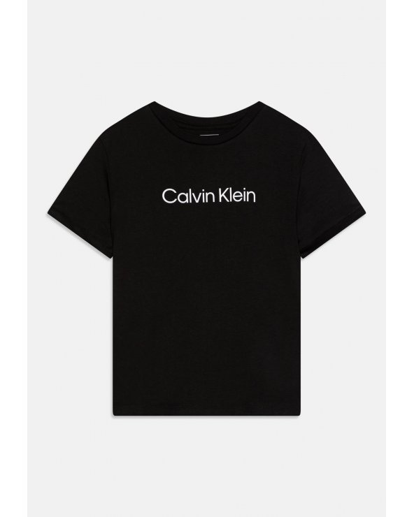 T-shirt Calvin Klein nera logo semplice bambino