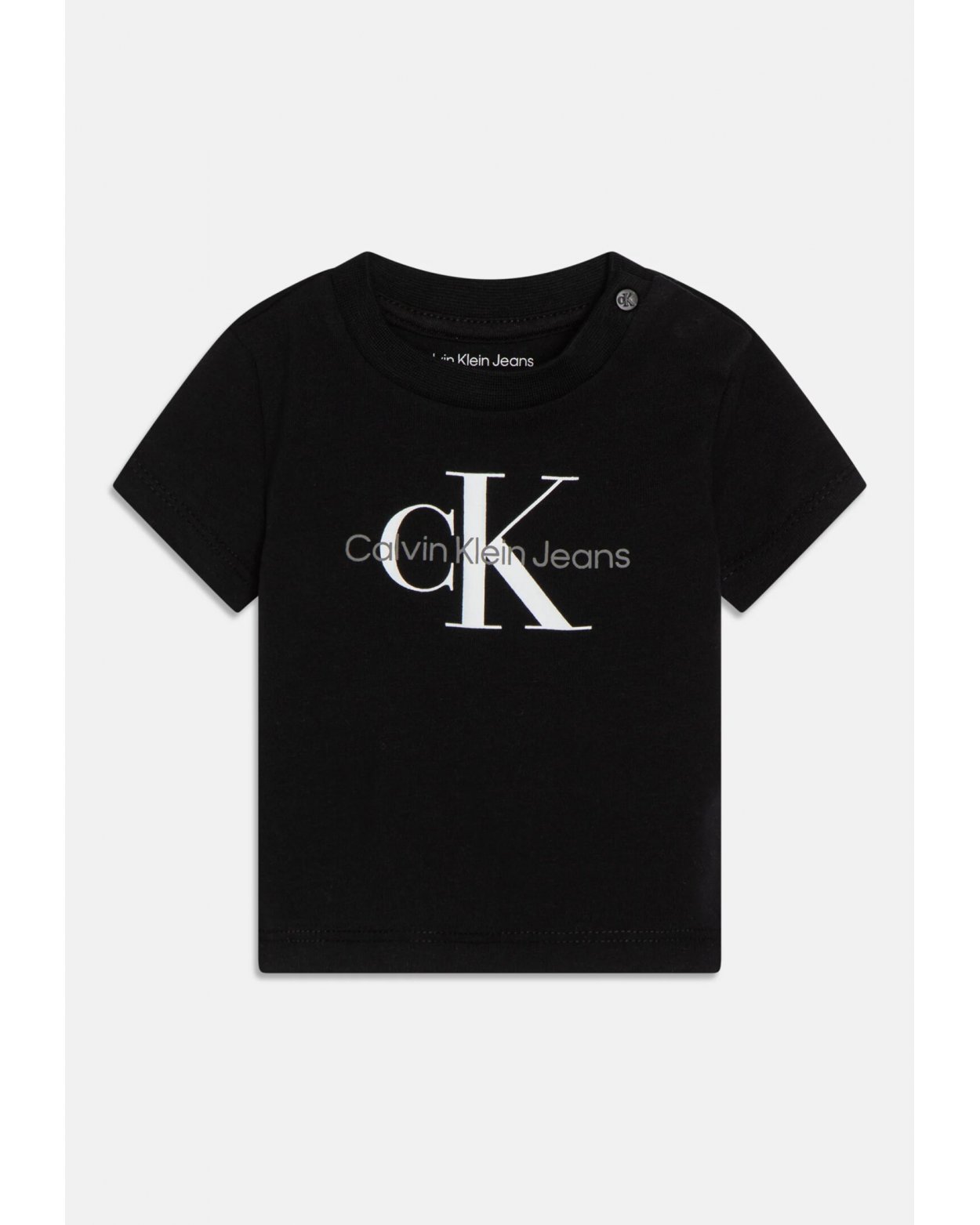 Maglia manica corta nera Calvin Klein Neonata
