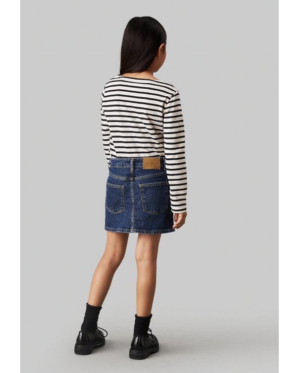 Gonna denim blu Calvin Klein corta bambina