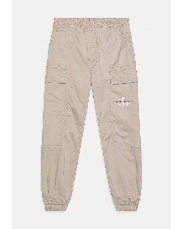 Pantaloni cargo Calvin Klein grigio beige bambino