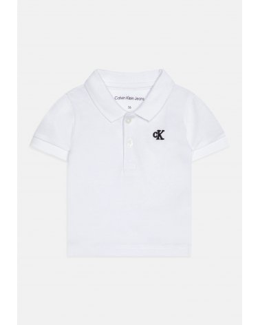 Polo neonato bianca Calvin Klein primavera-estate