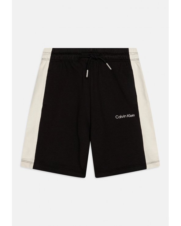 Bermuda felpa nera Calvin Klein bambino ragazzi primavera-estate