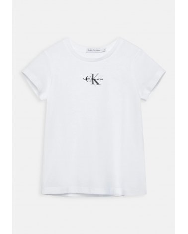 Tshirt bianca Calvin Klein bambina slim fit