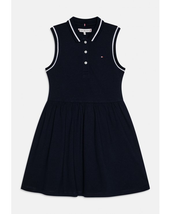 Vestito blu Tommy Hilfiger senza maniche per ragazze