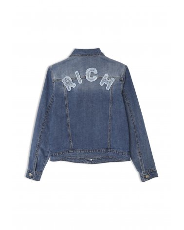 Giubbotto di jeans John Richmond denim blu per ragazzi