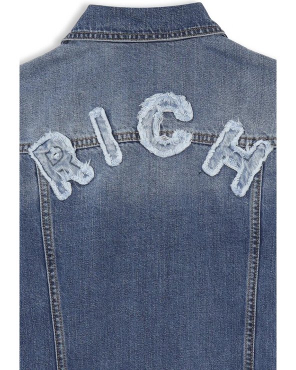 Giubbotto di jeans John Richmond denim blu per ragazzi