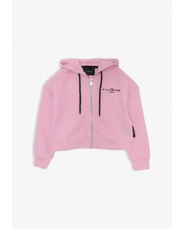 Felpa rosa con cappuccio bambina John Richmond