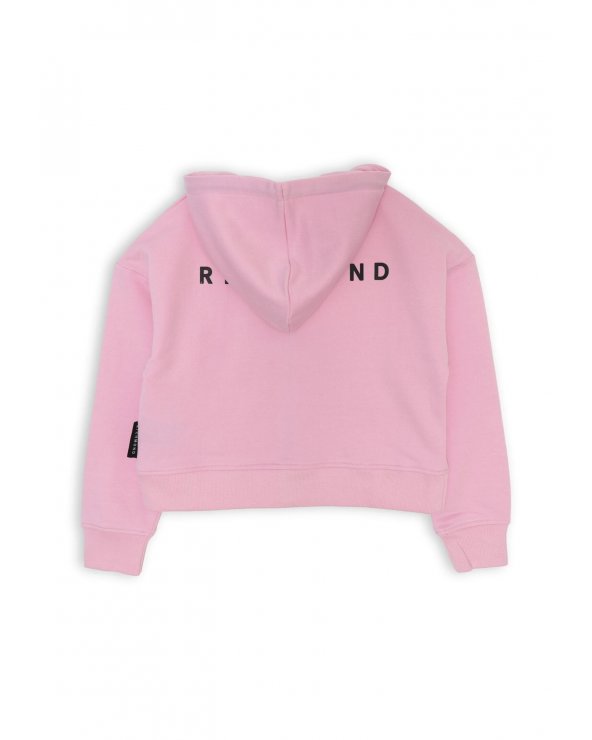 Felpa rosa con cappuccio bambina John Richmond